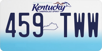 KY license plate 459TWW