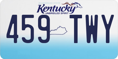 KY license plate 459TWY