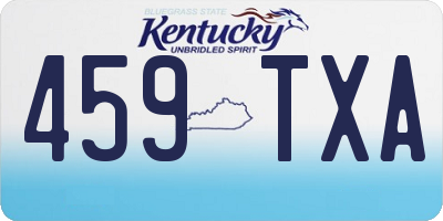 KY license plate 459TXA