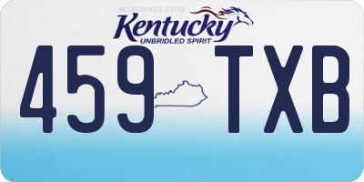 KY license plate 459TXB
