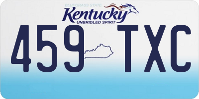 KY license plate 459TXC