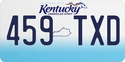 KY license plate 459TXD