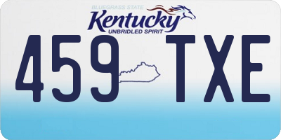 KY license plate 459TXE