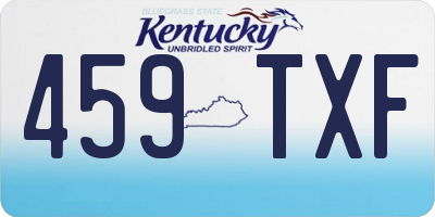 KY license plate 459TXF