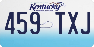 KY license plate 459TXJ