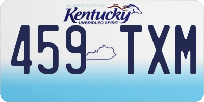 KY license plate 459TXM