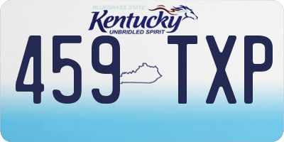 KY license plate 459TXP