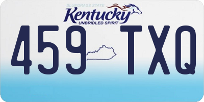 KY license plate 459TXQ
