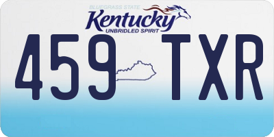 KY license plate 459TXR