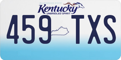 KY license plate 459TXS