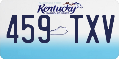 KY license plate 459TXV