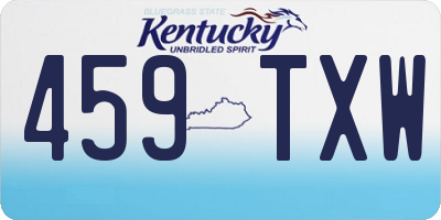 KY license plate 459TXW