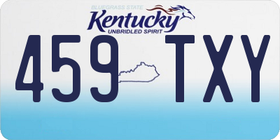 KY license plate 459TXY