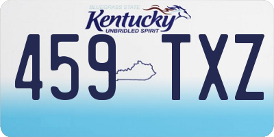 KY license plate 459TXZ