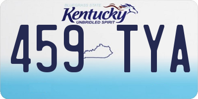 KY license plate 459TYA
