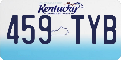 KY license plate 459TYB
