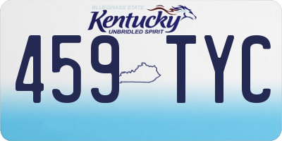 KY license plate 459TYC