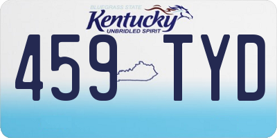 KY license plate 459TYD