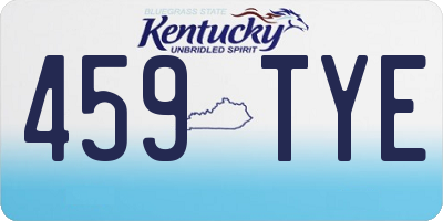 KY license plate 459TYE