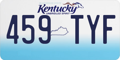 KY license plate 459TYF