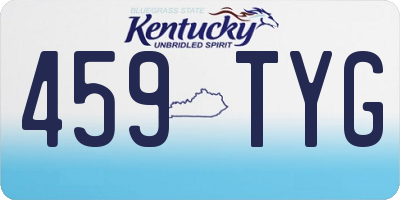 KY license plate 459TYG