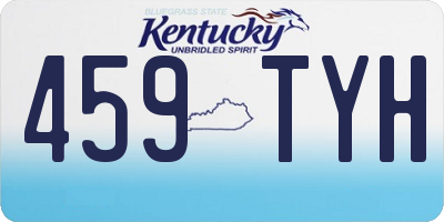 KY license plate 459TYH