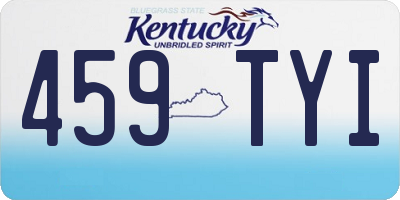 KY license plate 459TYI