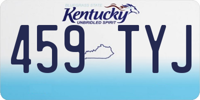 KY license plate 459TYJ