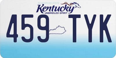 KY license plate 459TYK