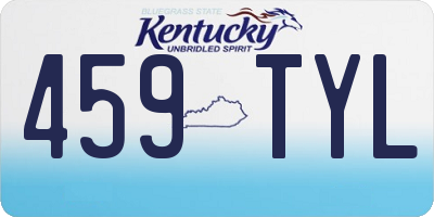 KY license plate 459TYL