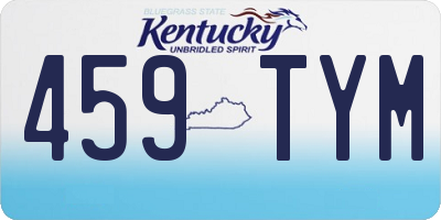 KY license plate 459TYM