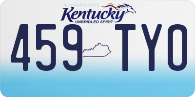KY license plate 459TYO