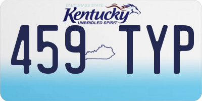 KY license plate 459TYP