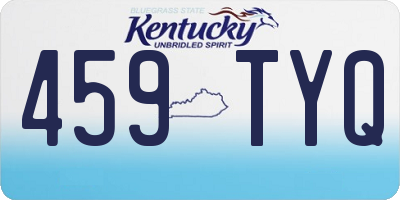KY license plate 459TYQ
