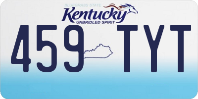 KY license plate 459TYT