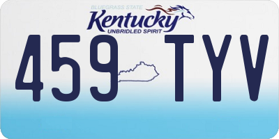 KY license plate 459TYV