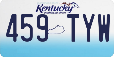 KY license plate 459TYW