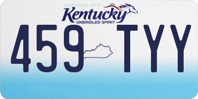 KY license plate 459TYY