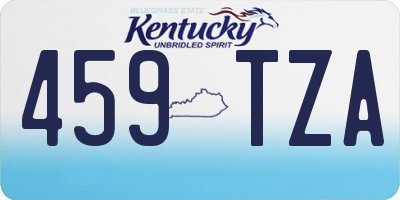 KY license plate 459TZA