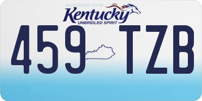KY license plate 459TZB