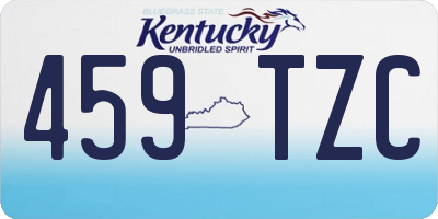KY license plate 459TZC