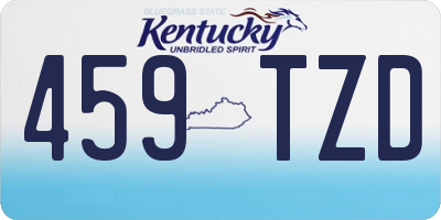 KY license plate 459TZD