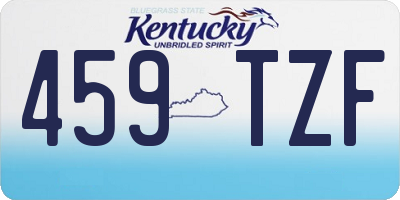 KY license plate 459TZF