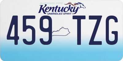KY license plate 459TZG