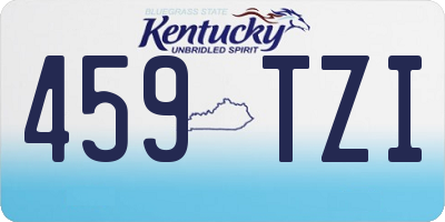 KY license plate 459TZI