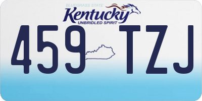 KY license plate 459TZJ
