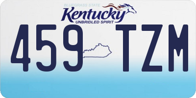 KY license plate 459TZM