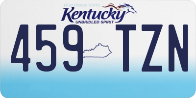 KY license plate 459TZN