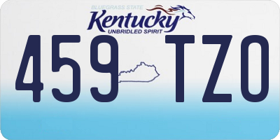 KY license plate 459TZO