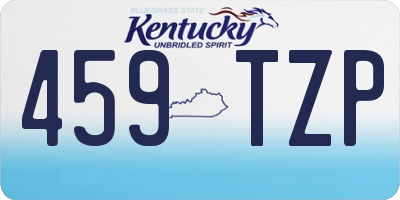 KY license plate 459TZP